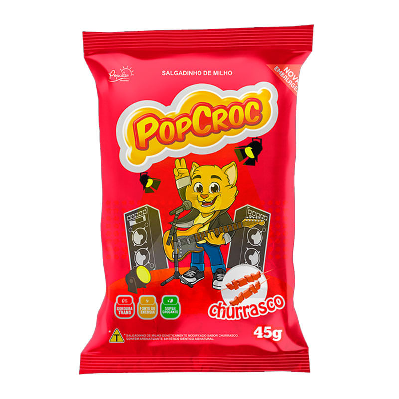 Salgadinho Popcroc Churrasco 45g
