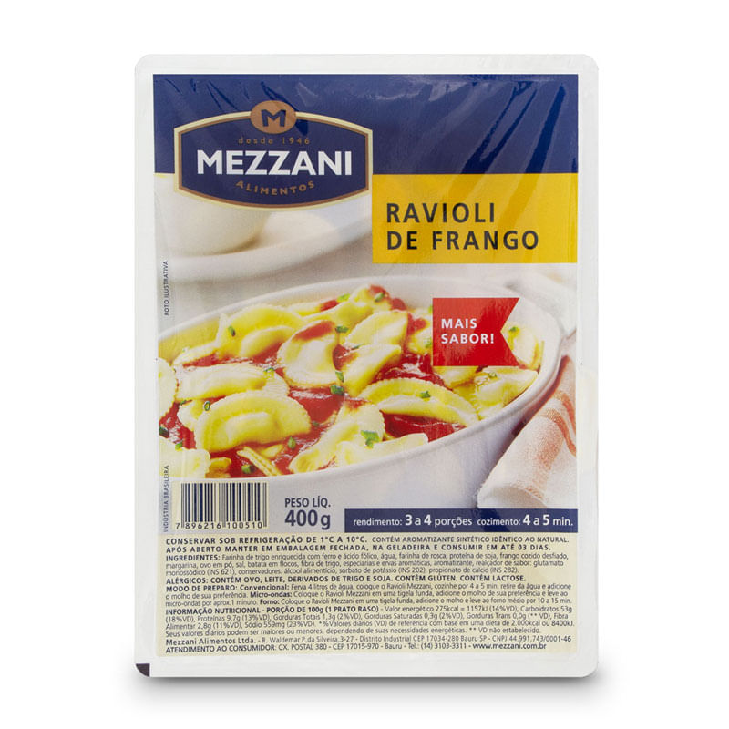 Ravioli Mezzani Frango 400g