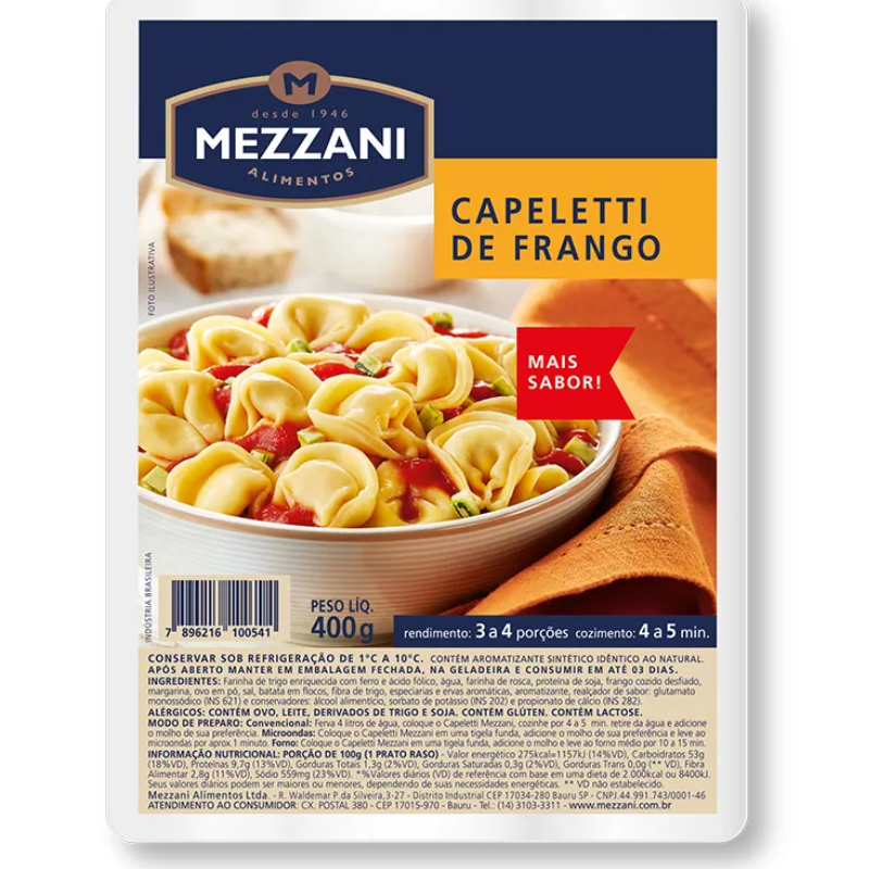 Capeletti Mezzani Frango 400g
