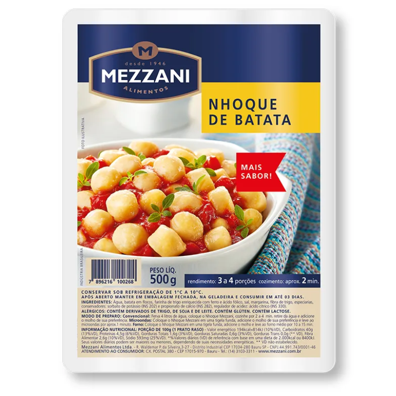 Nhoque Mezzani Batata 500g