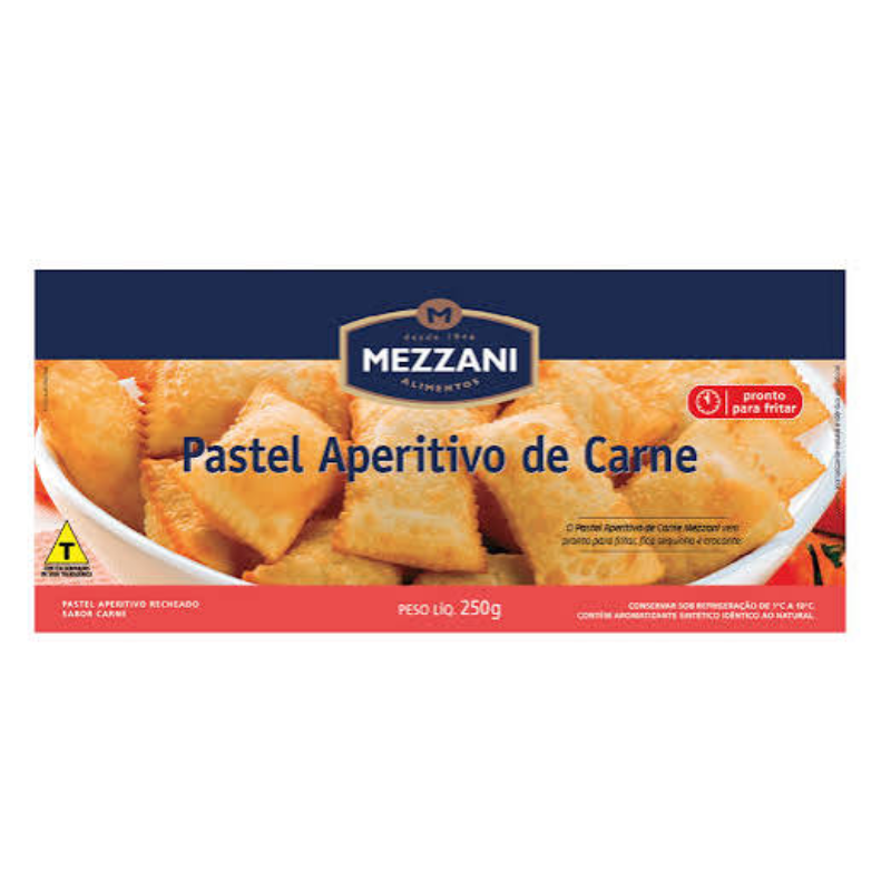 Pastel Mezzani Aperitivo de Carne 250g