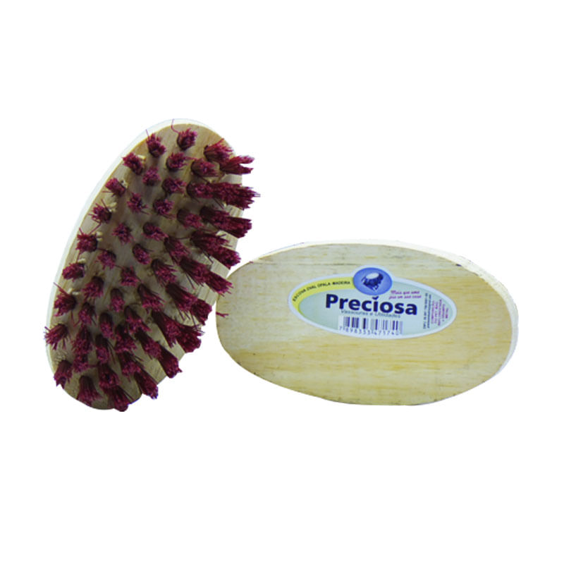 Escova Limpamania Oval Madeira 