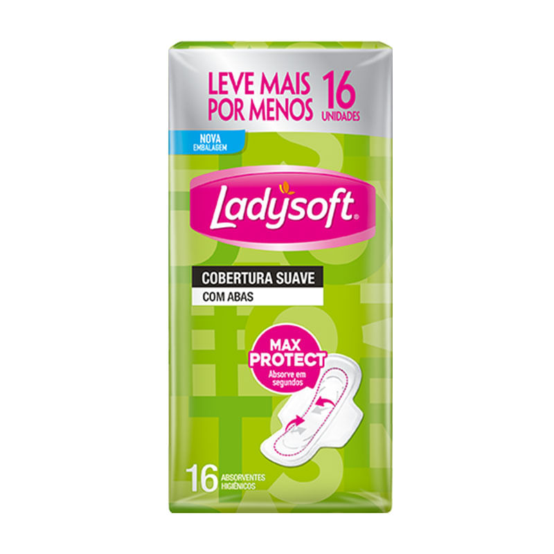 Absorvente Ladysoft Normal Suave com Abas 16un