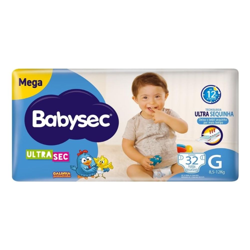 Fralda Babysec Ultra Mega G 32un