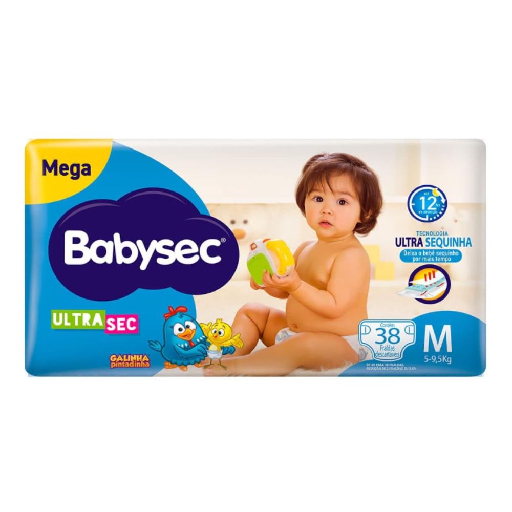 Fralda Babysec Ultra Mega M 38un
