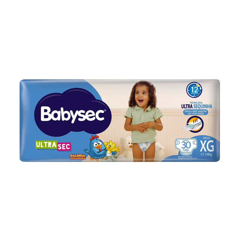 Fralda Babysec Ultra Mega XG 30un