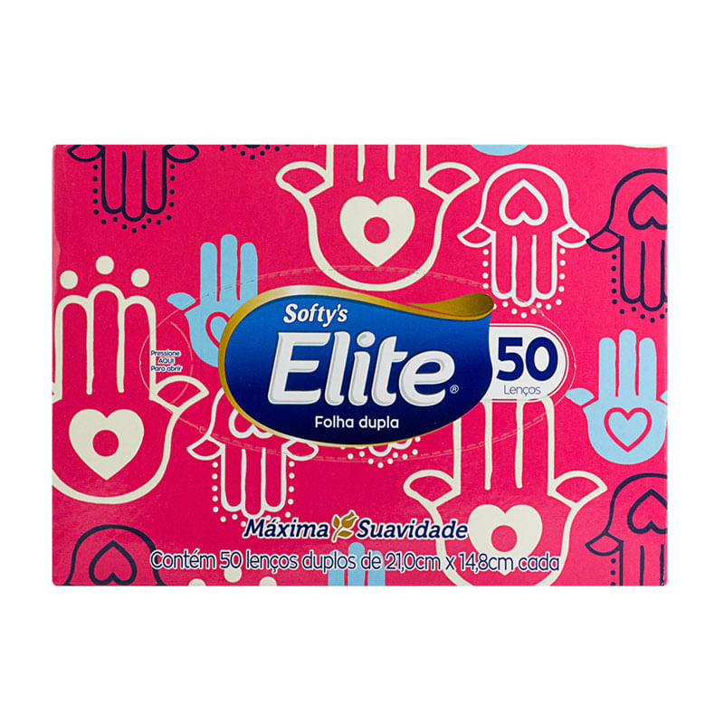 Lenço Elite Folha Dupla Softy's 50un.