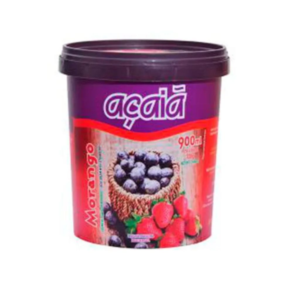 Creme de Açaí Canaã com Morango 900ml