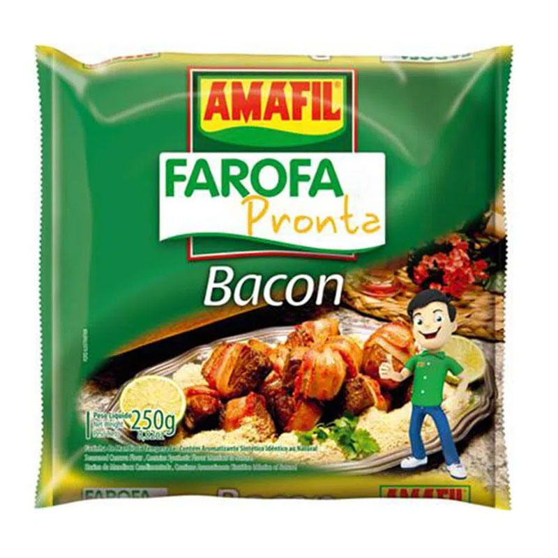 Farofa de Mandioca Bacon Amafil 250g