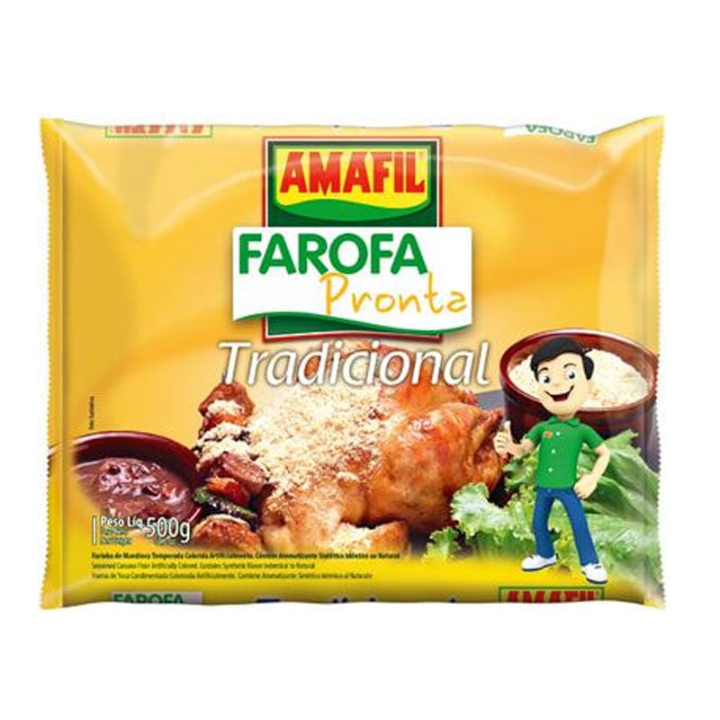 Farofa de Mandioca Tradicional Amafil 500g