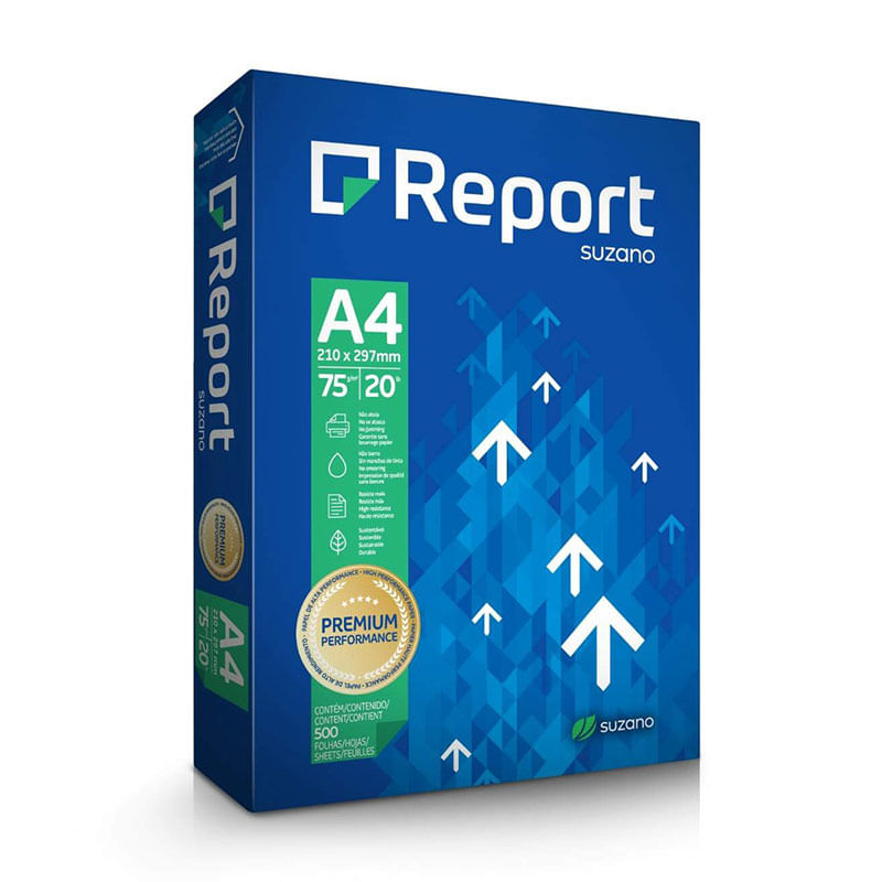 Papel Oficio A4 Report Suzano 75g 500 Folhas