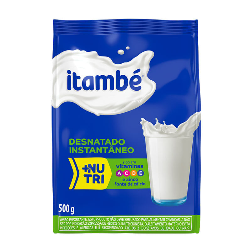 Leite em Pó Itambé 500g Desnatado Pouch