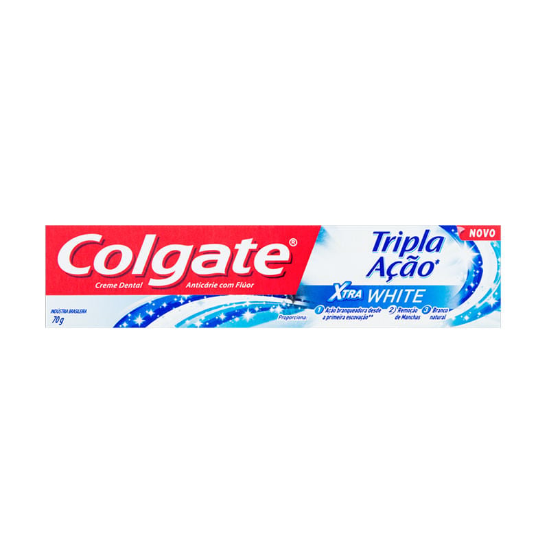 Creme Dental Colgate 70g Tripla Ação Extra White -
