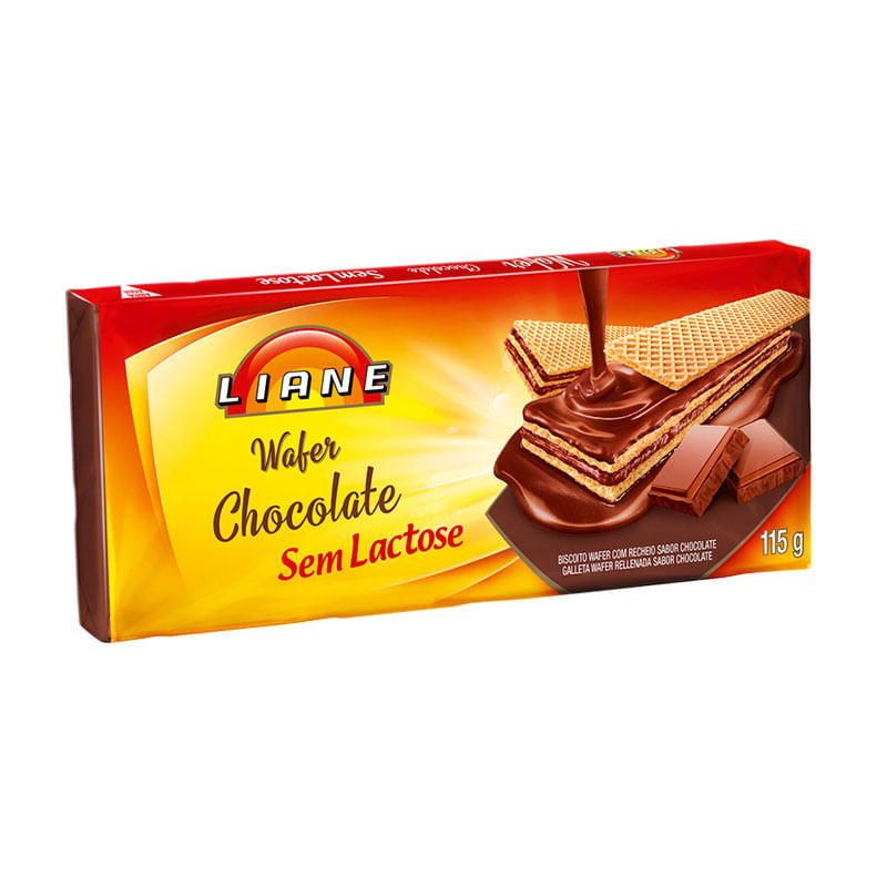 Biscoito Wafer Liane 115g Chocolate 