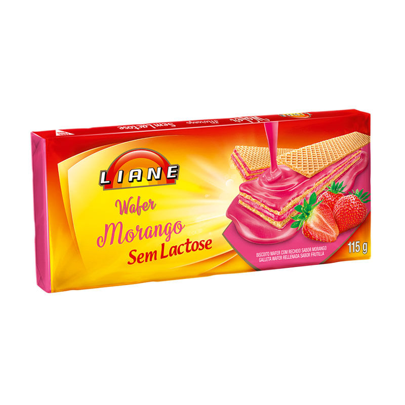 Biscoito Wafer Liane 115g Morango