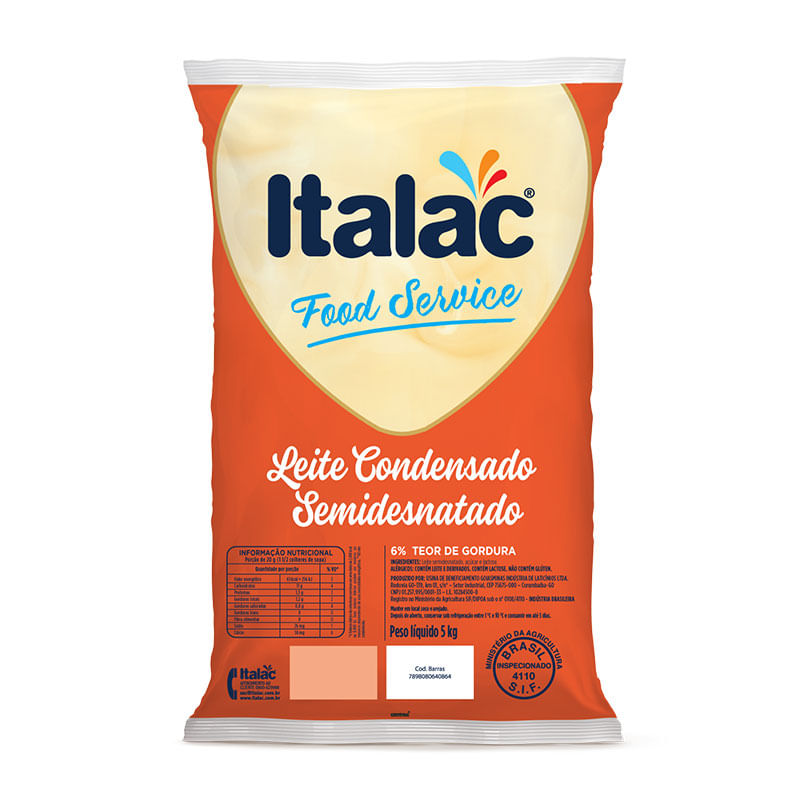 Leite Condensado Italac 5kg Bag