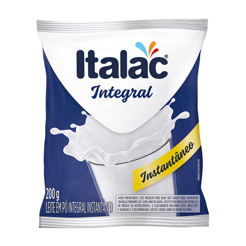 Leite em Pó Italac Integral Instantâneo 200g