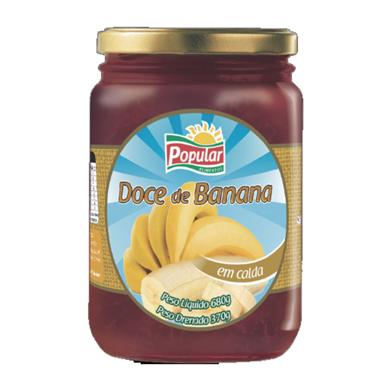 Doce Popular Banana em Calda 680g