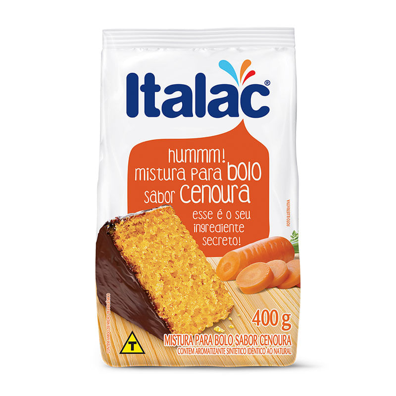 Mistura para Bolo Italac 400g Sabor Cenoura 