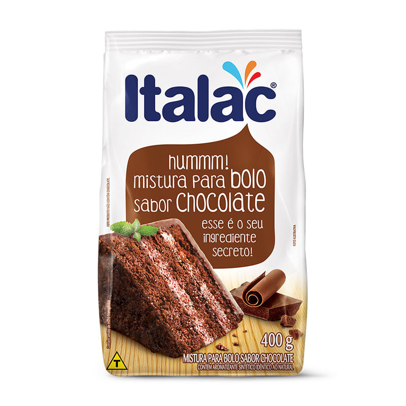 Mistura para Bolo Italac 400g Sabor Chocolate 