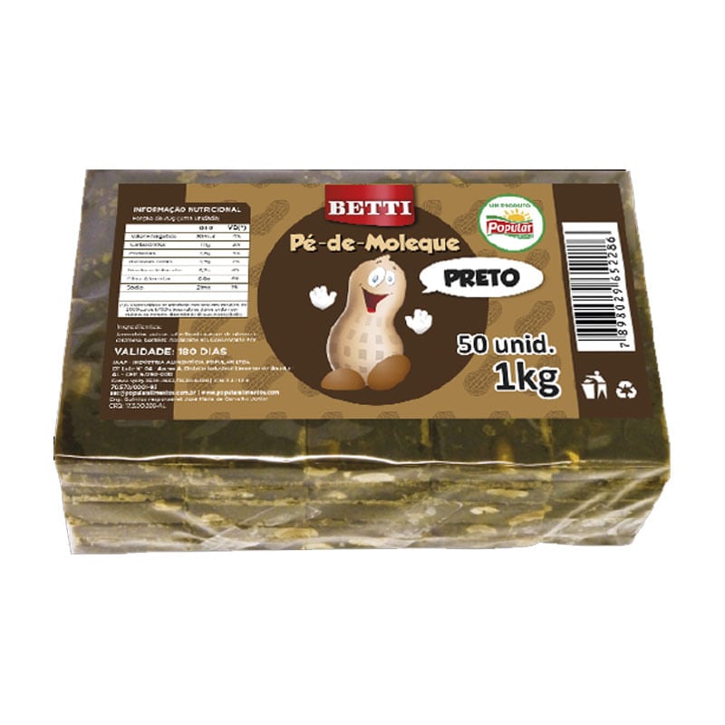 Pé de Moleque Popular Preto 1kg 