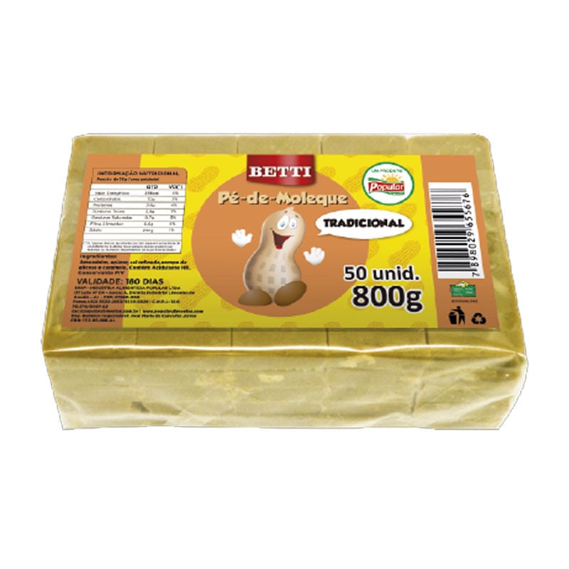 Pé de Moleque Popular Branco 800g