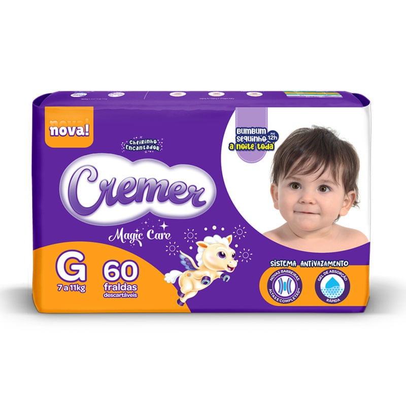 Fralda Cremer Hiper G 60un 