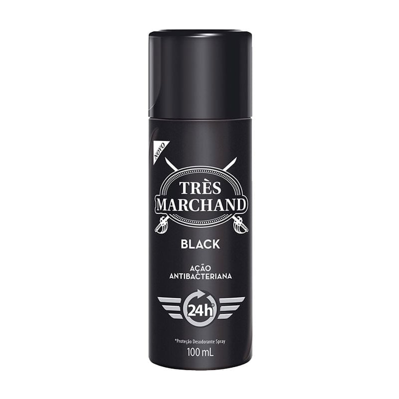 Desodorante Spray Três Marchand 100ml Black 