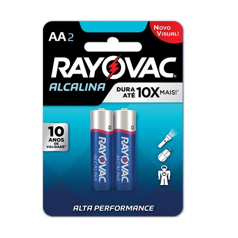 Pilha Rayovac Alcalina AA2 8013