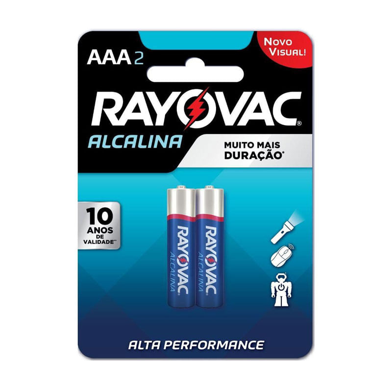 Pilha Rayovac Alcalina AAA Palito