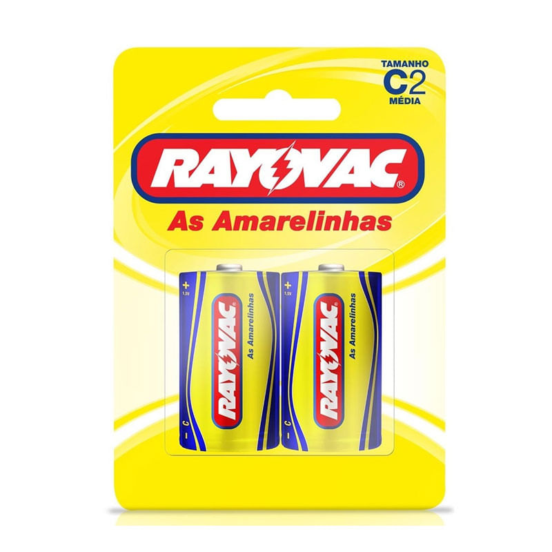 Pilha Rayovac Comum Média Amarelinha 2un