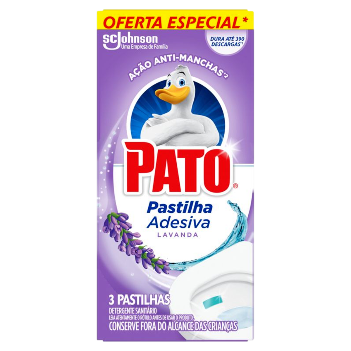 Pastilha Adesiva Pato Lavanda 20% de Desconto 3un