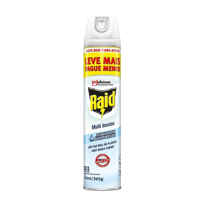 Inseticida Raid Base Água Purificada 420ml 