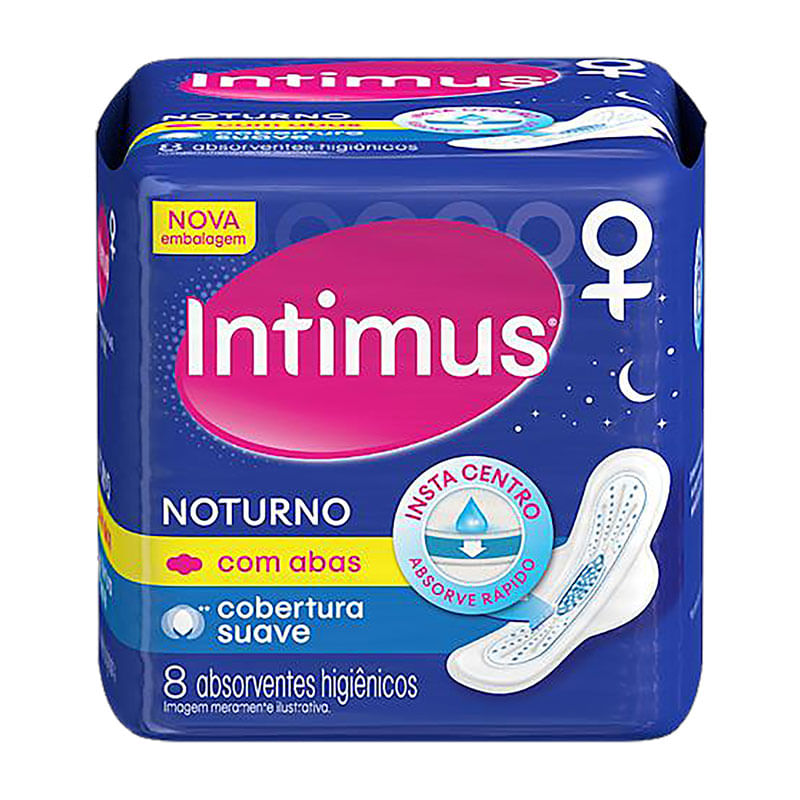 Absorvente Intimus Gel Noturno com Abas Suave