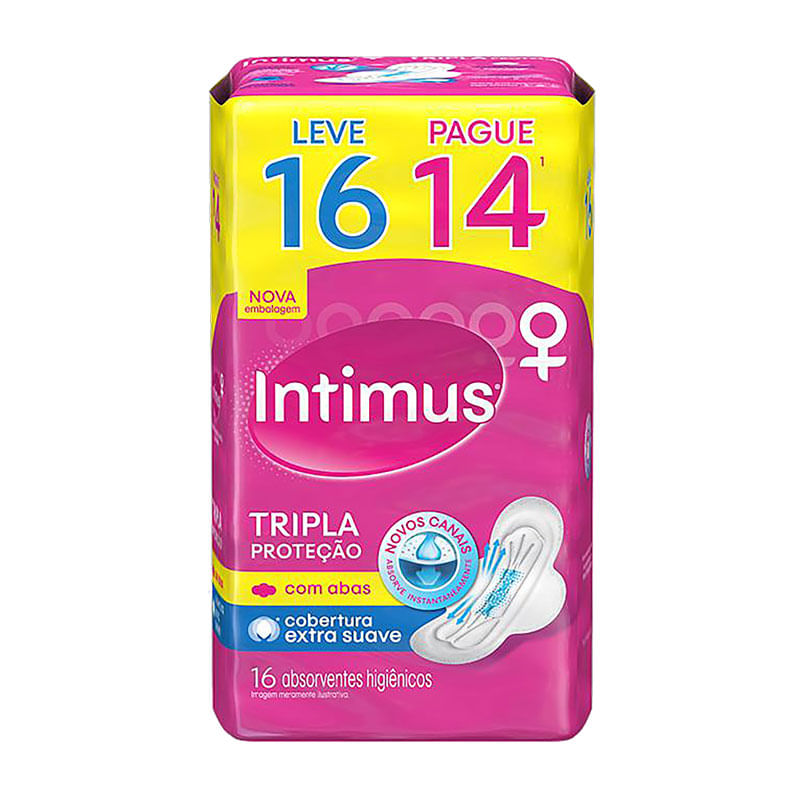 Absorvente Intimus com Abas Suave Leve 16 pague 14